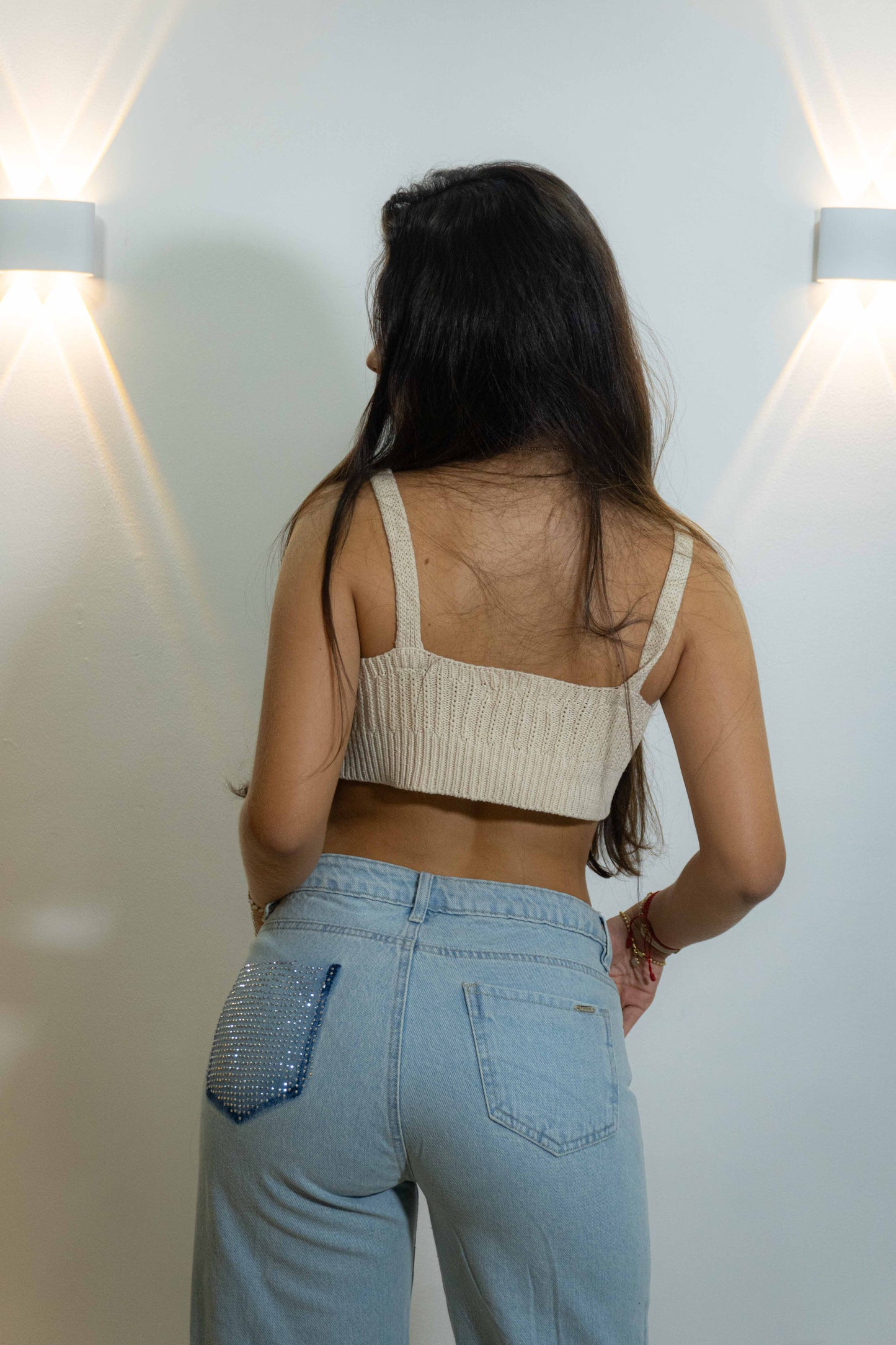 Wide leg Europeo Brillos- Tela Rigida