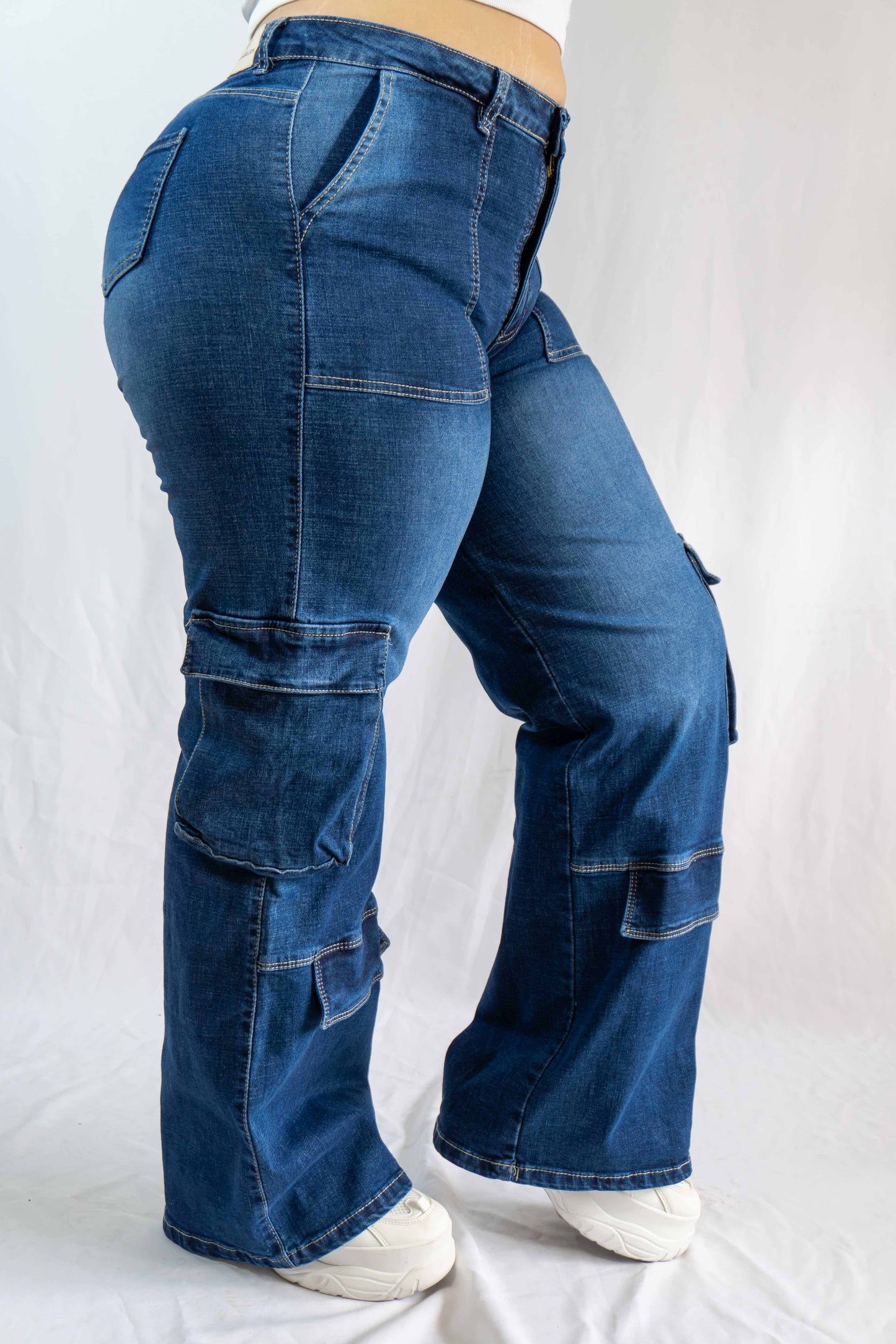 Jeans Cargo - Tela Strech