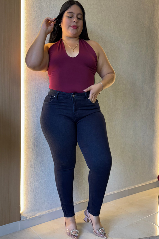 Jeans Skinny Azul Oscuro- Tela Strech