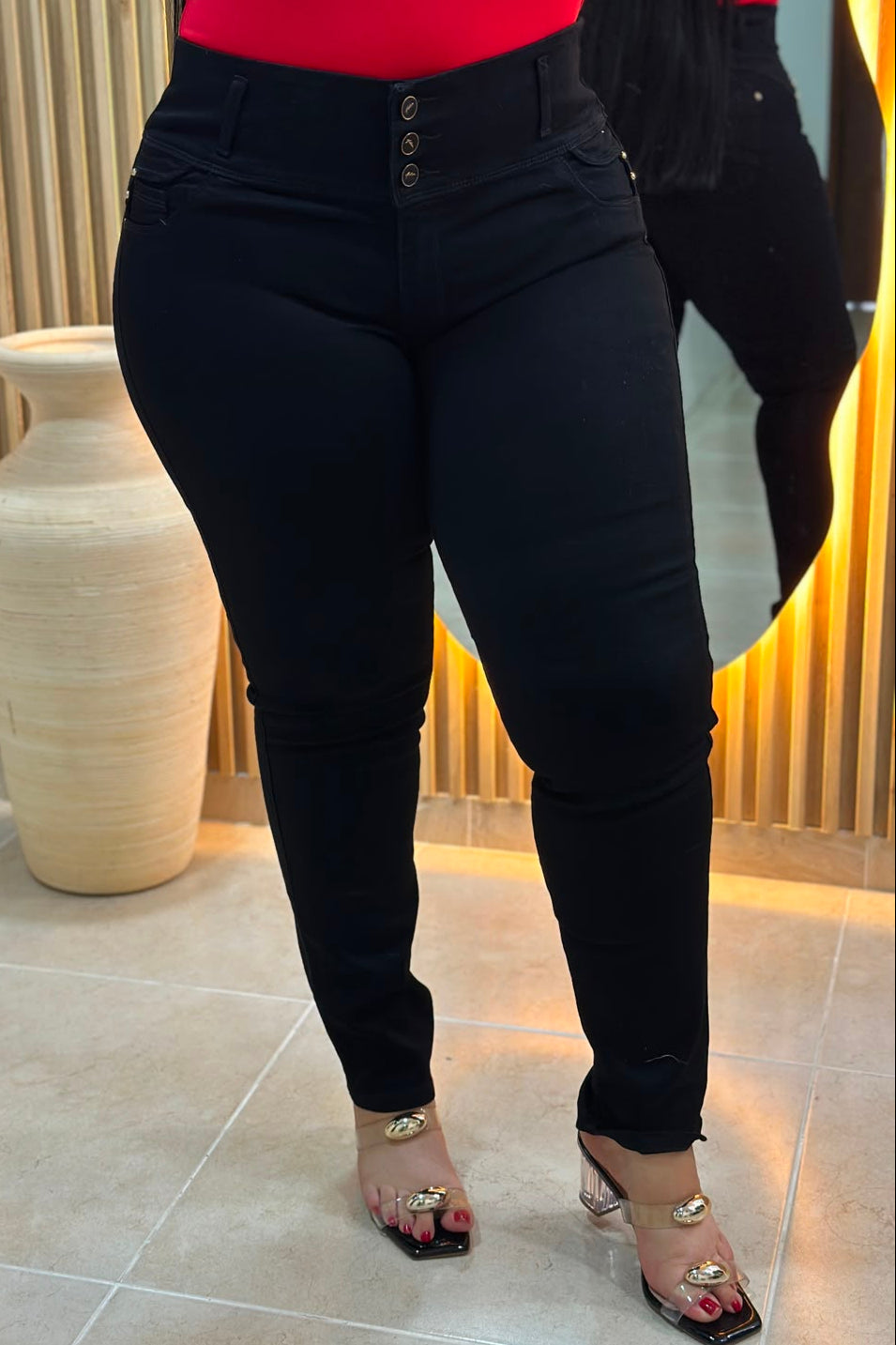 Jeans Pretina Ancha - Tela Strech