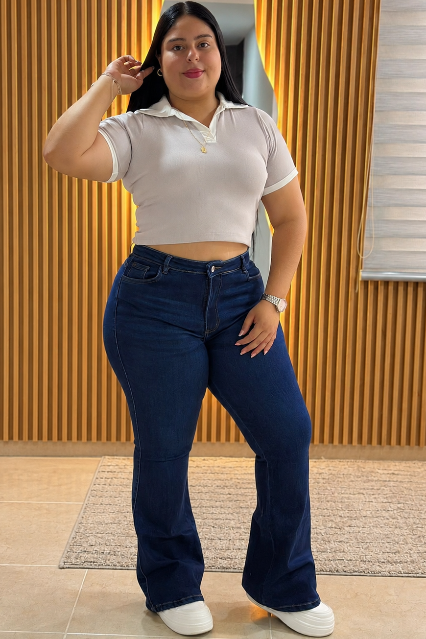 Jeans Bota Campana - Tela strech