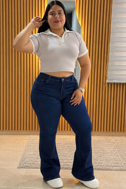 Jeans Bota Campana - Tela strech