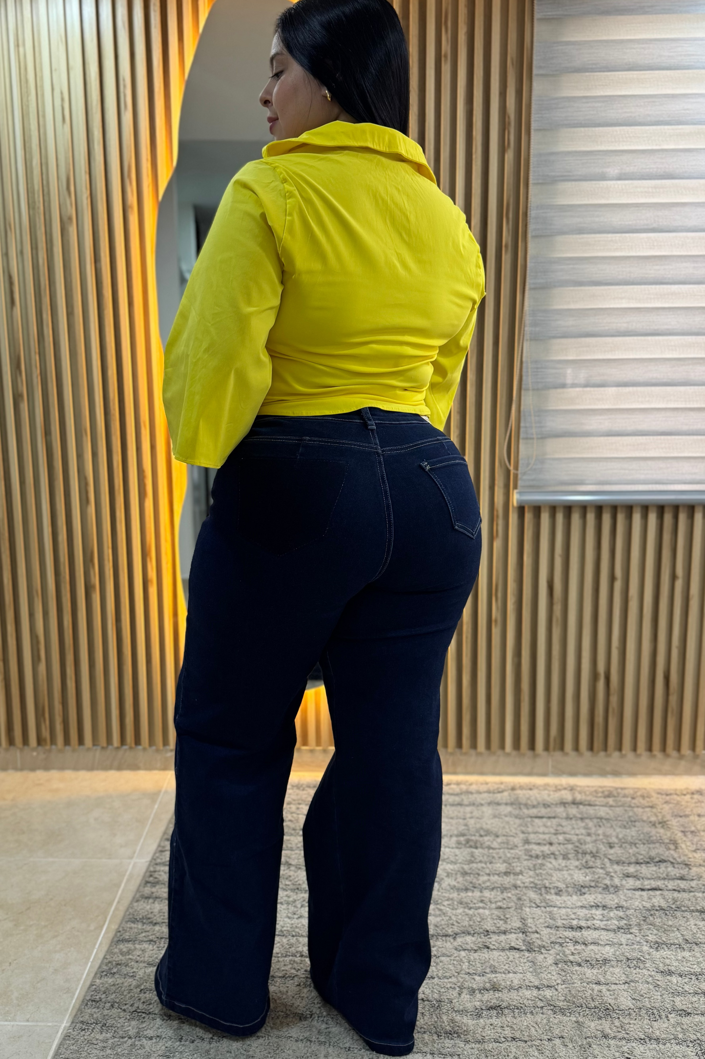 Wide Leg Oscuro - Tela Strech Premiún