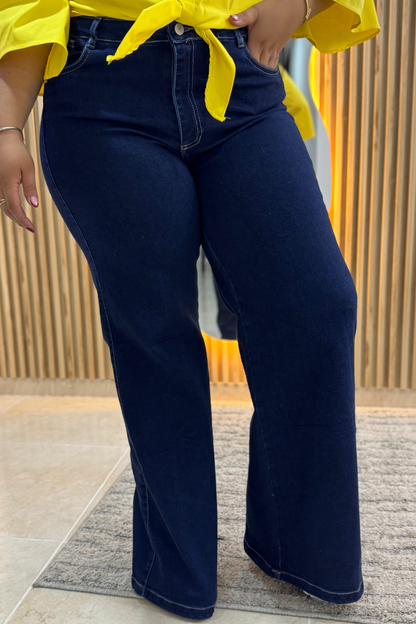 Wide Leg Oscuro - Tela Strech Premiún
