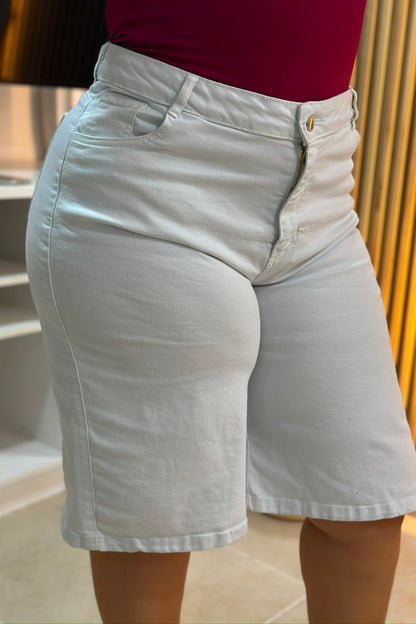 Bermuda Blanca- Tela Strech
