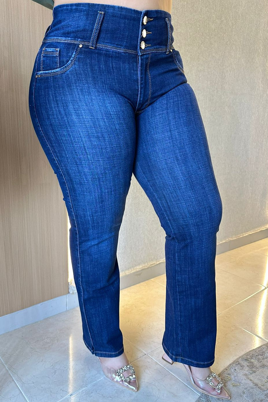 Bota recta Sin Bolsillo- Tela strech