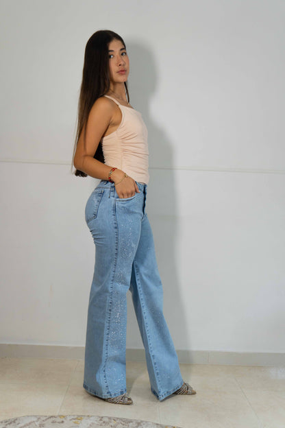 Wide Leg Claro Brillos