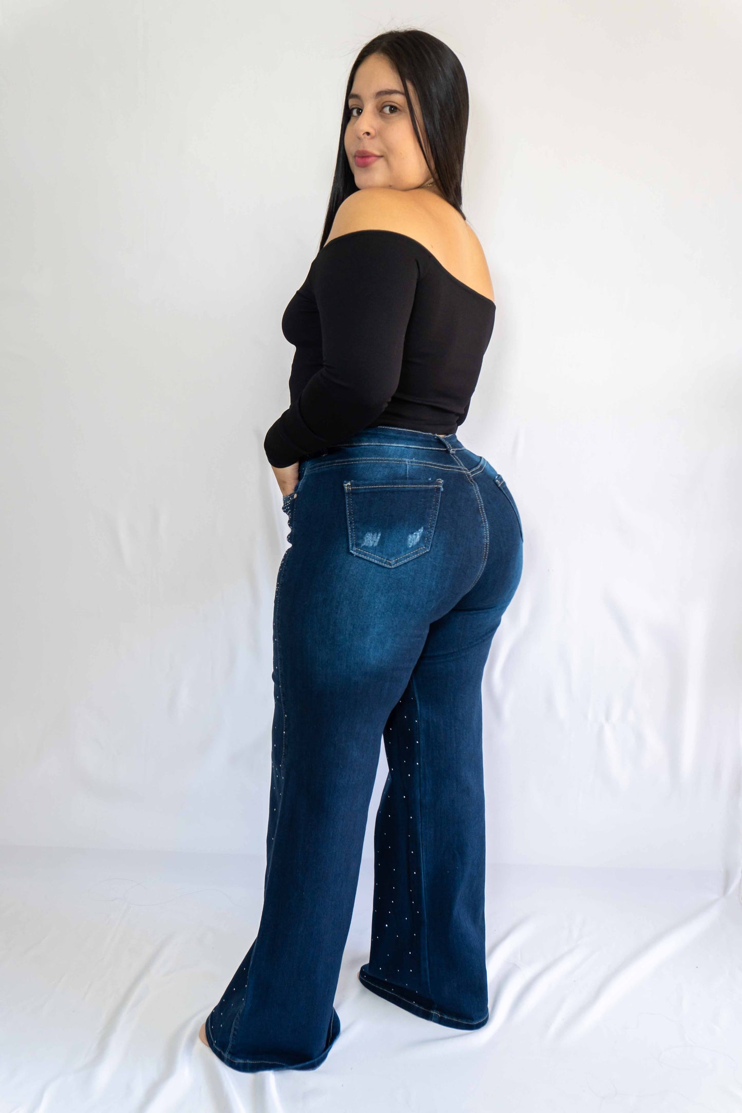 Wide Leg Brillos - Tela Strech Premiún