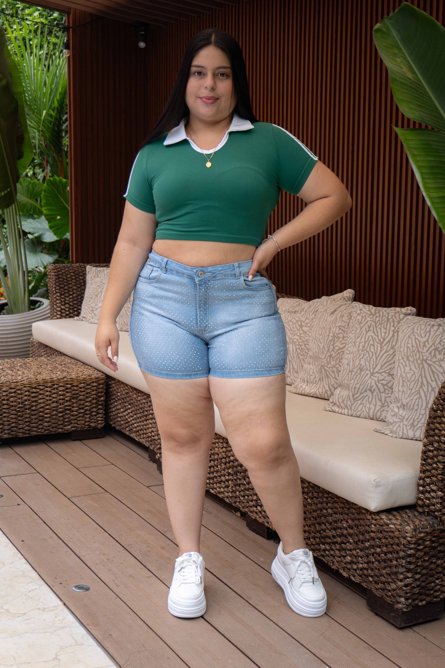 Short Piedreria - Tela strech