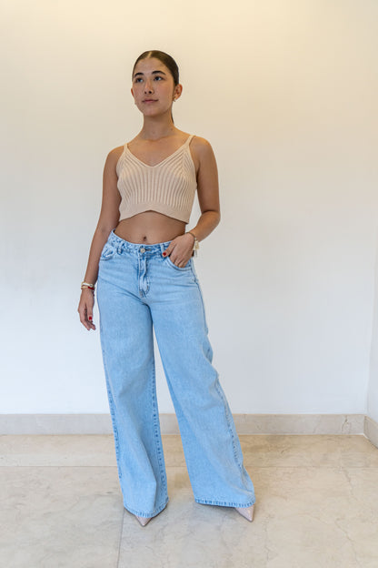 Wide leg claro Europeo - Tela Rigida