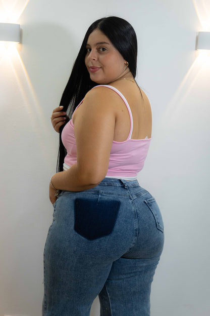 Wide Leg Brillos Europeo - Tela Strech Premiún