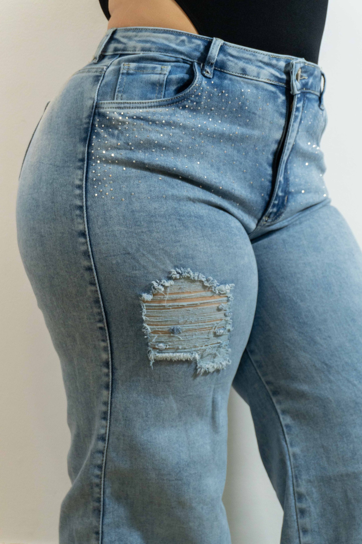 Wide Leg Brillos Europeo - Tela Strech Premiún