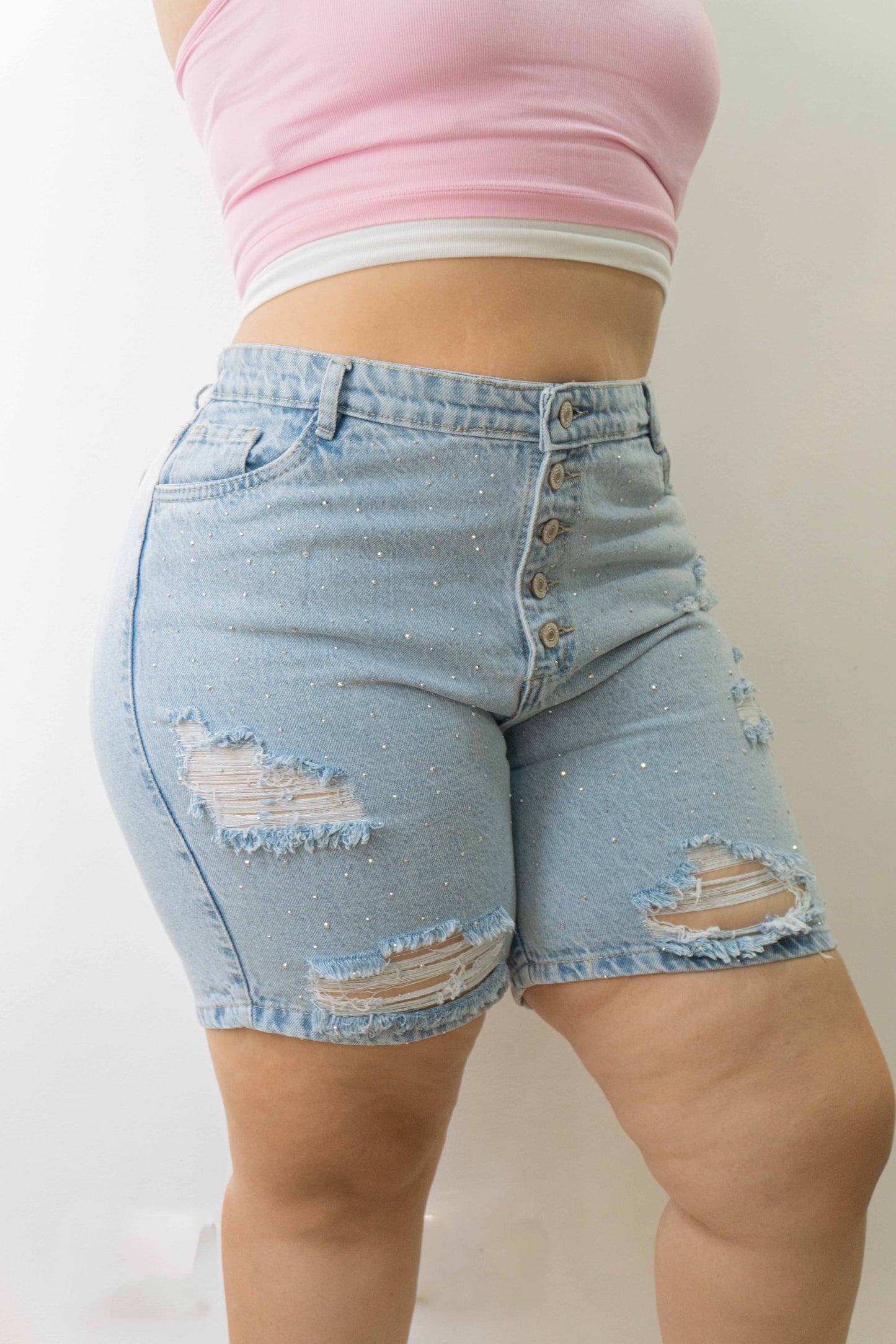 Bermuda Europea Brillos - Tela Rigida