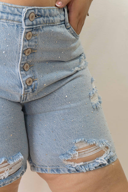 Bermuda Europea Brillos - Tela Rigida