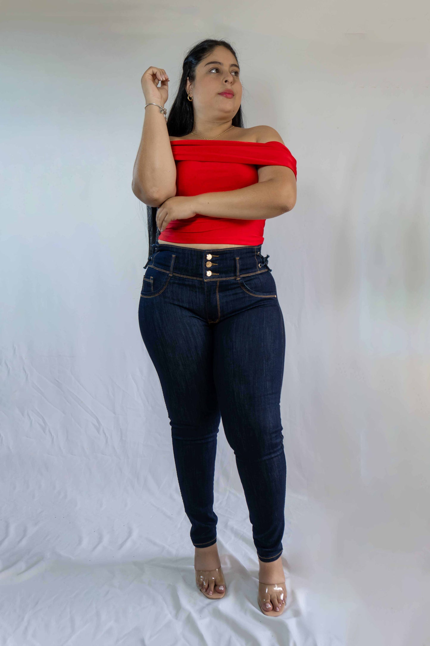 Jeans Pretina Ancha - Tela Strech