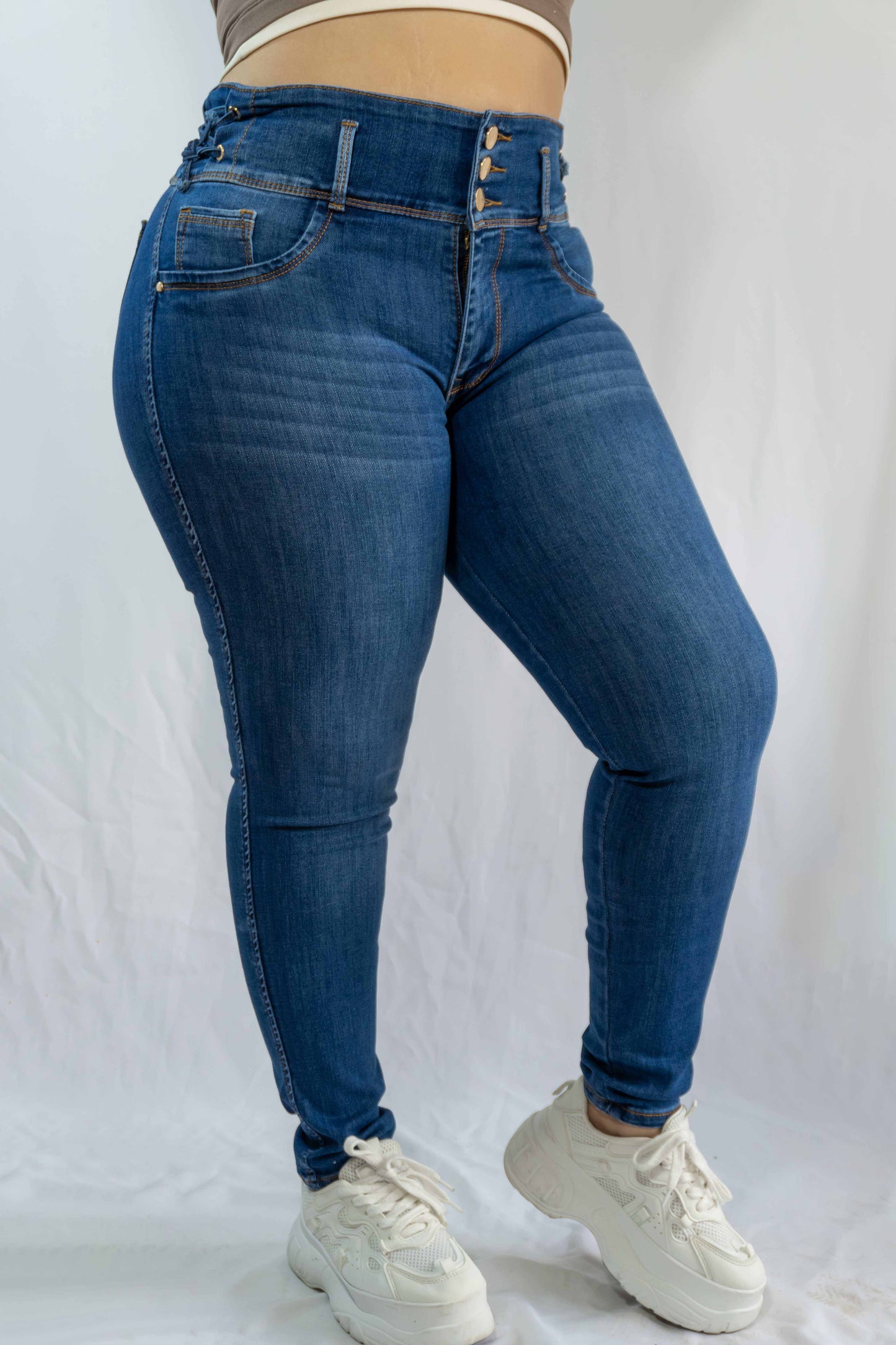Jeans Pretina Ancha - Tela Strech