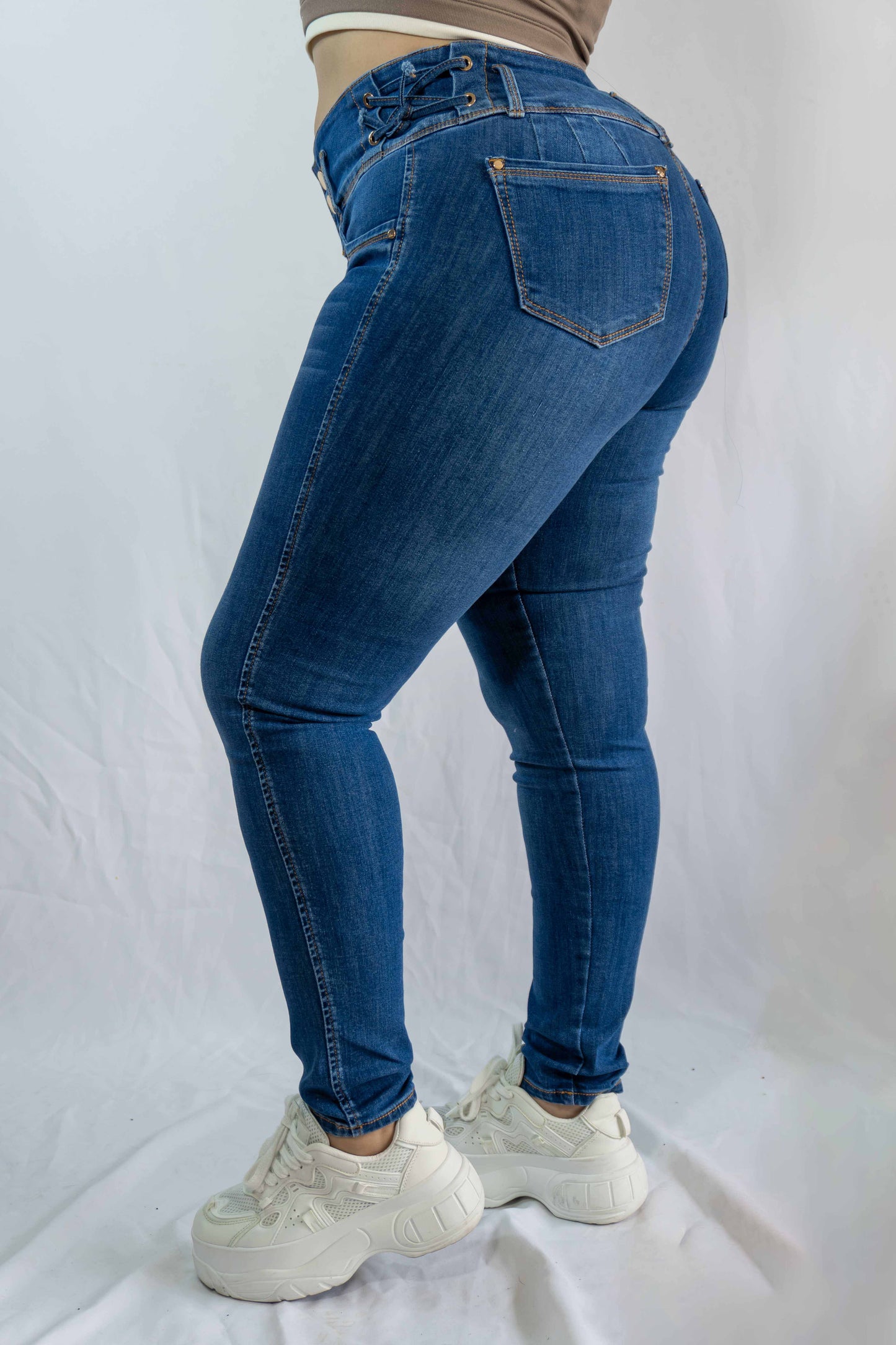 Jeans Pretina Ancha - Tela Strech