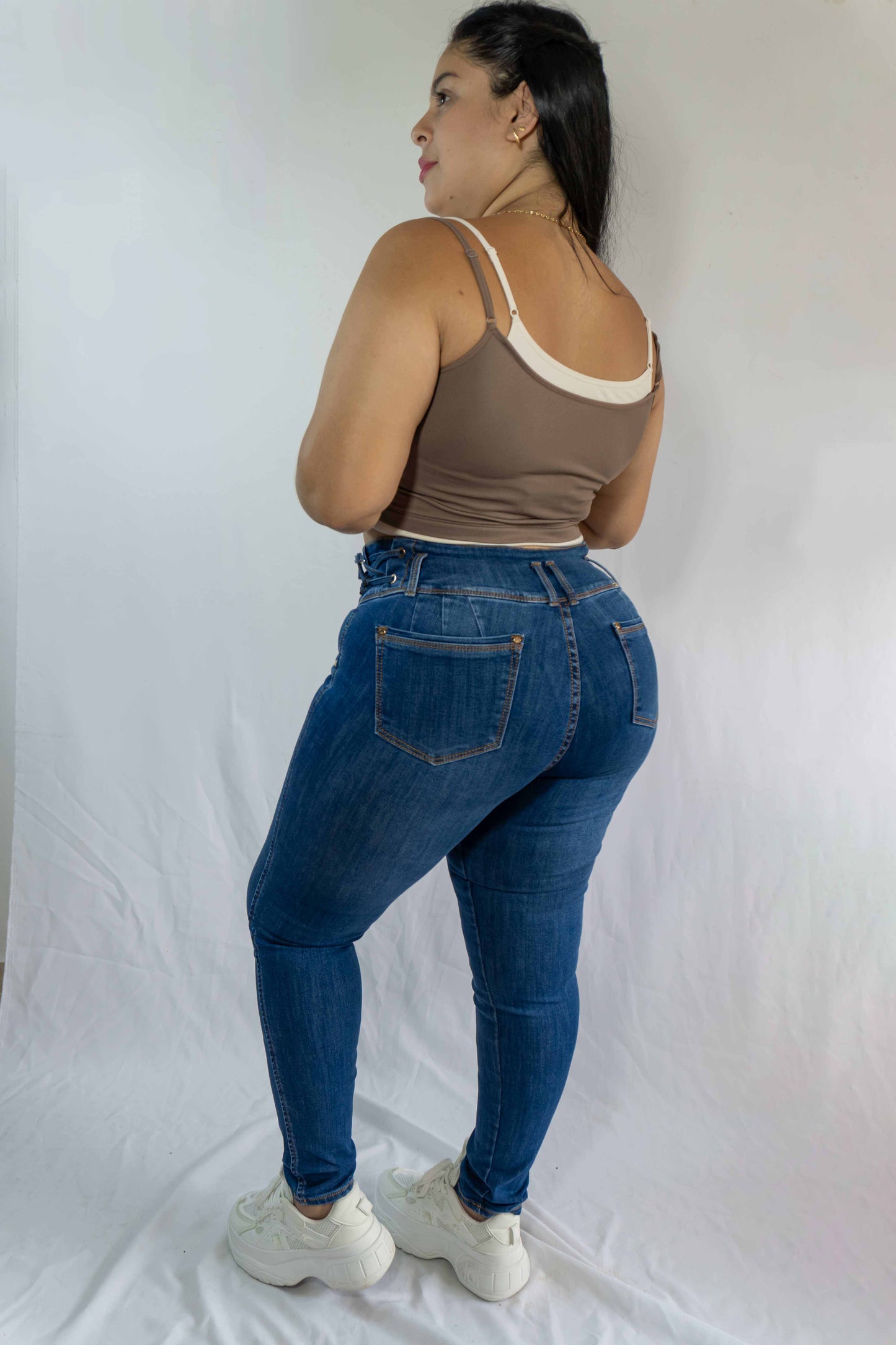 Jeans Pretina Ancha - Tela Strech