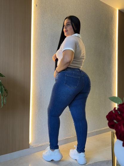 Jeans Skinny Rotos - Tela Strech