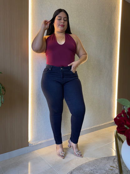 Jeans Skinny Azul Oscuro- Tela Strech