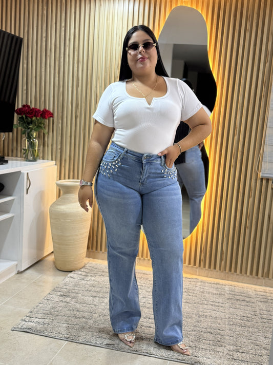 Bota Recta - Tela Strech