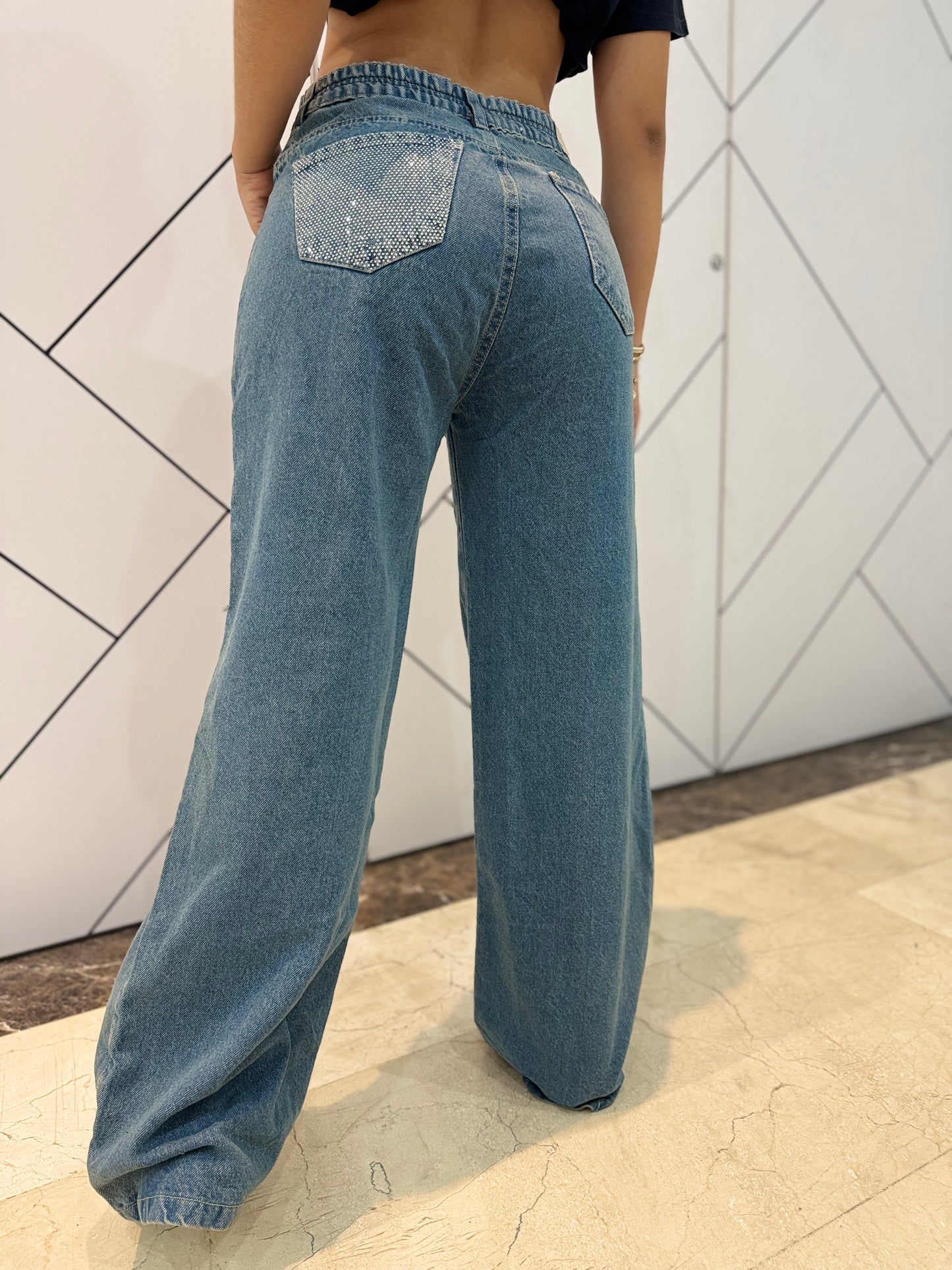 Wide leg claro Europeo - Tela Rigida