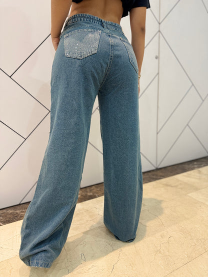 Wide leg claro Europeo - Tela Rigida