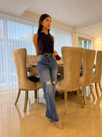 Bota recta - Tela Semistrech