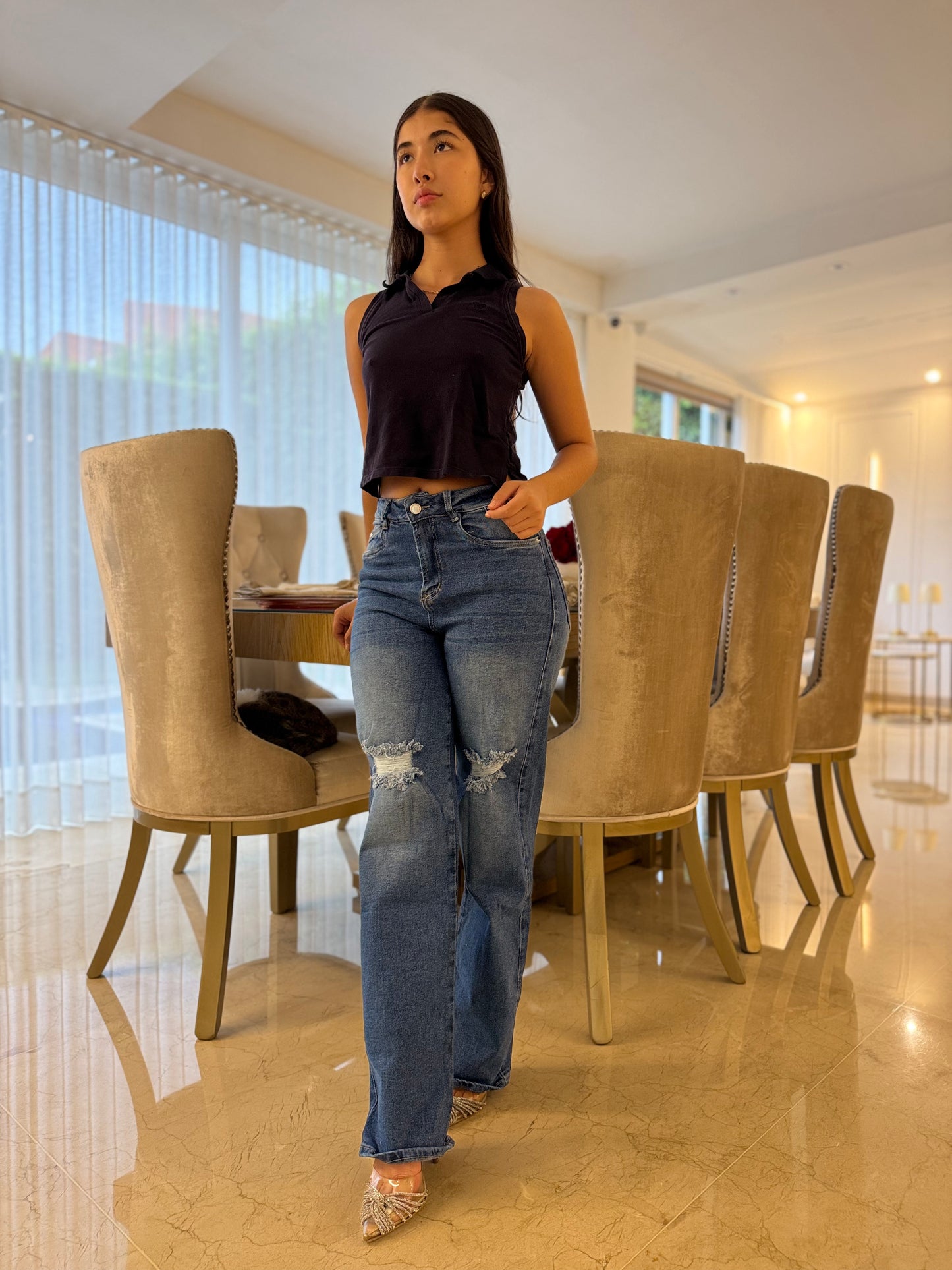 Bota recta - Tela Semistrech