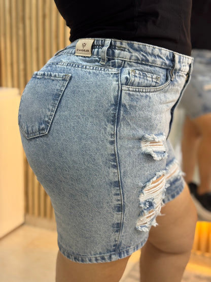 Bermuda Clarita Rotos - Tela Rigida