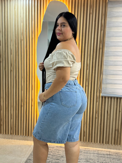 Bermuda Larga Tela Rigida