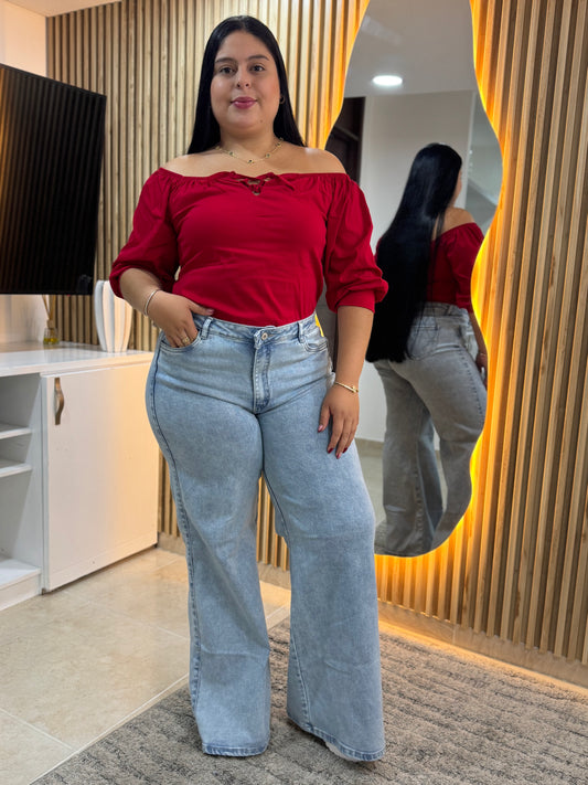 Wide Leg claro  - Tela Strech Premiún