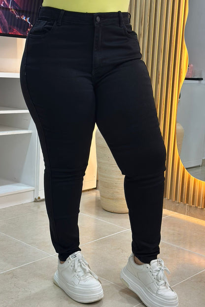 Jeans Negro Skinny - Tela Strech