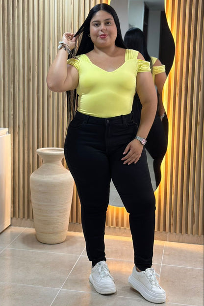 Jeans Negro Skinny - Tela Strech