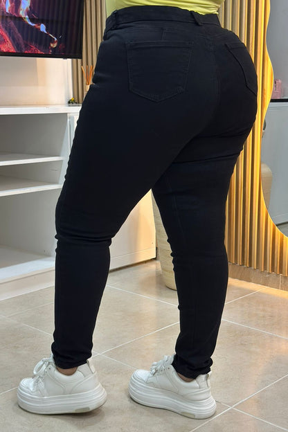 Jeans Negro Skinny - Tela Strech