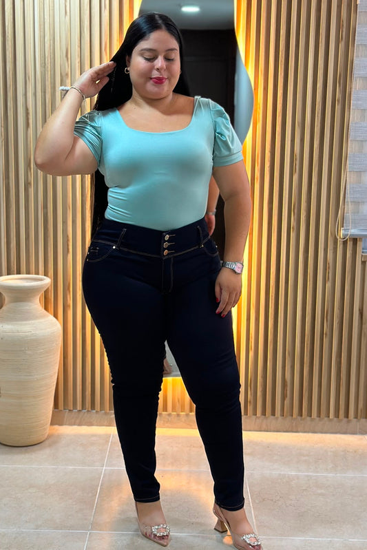 Jeans Pretina Ancha - Tela Strech