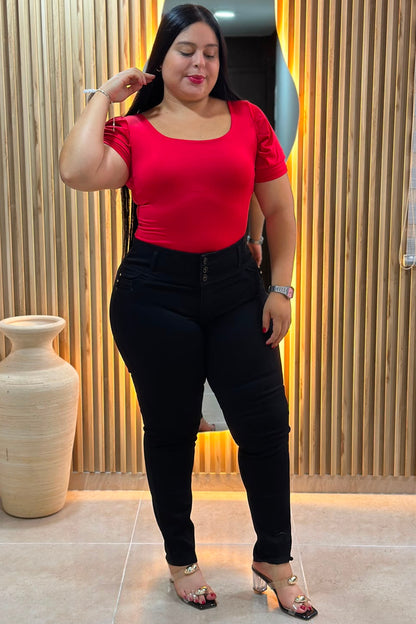 Jeans Pretina Ancha - Tela Strech