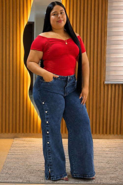 Wide Leg Taches - Tela Strech Premiun