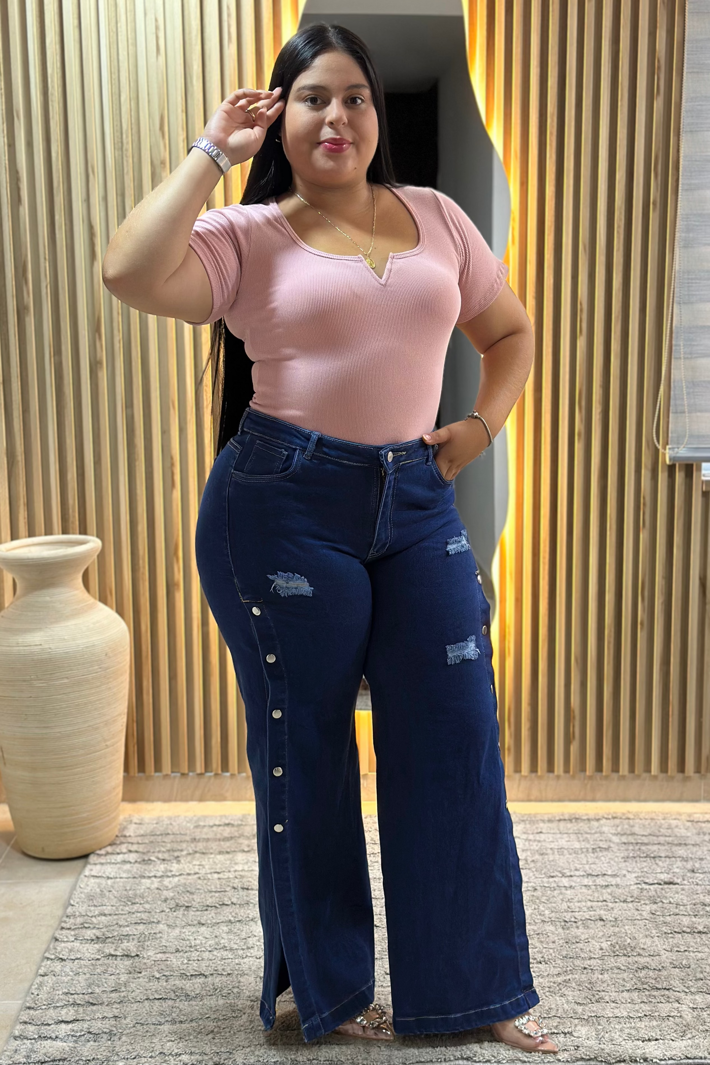 Wide Leg Taches - Tela Strech Premiun