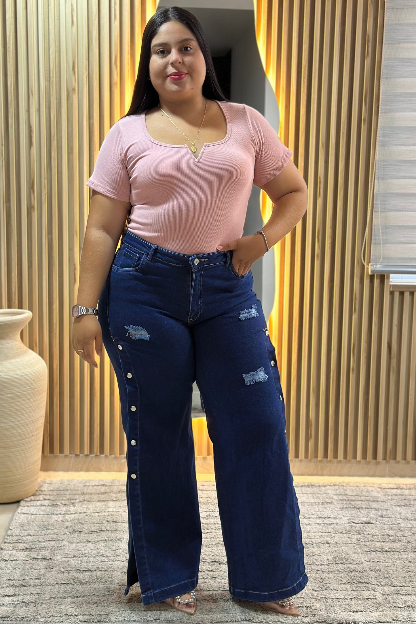 Wide Leg Taches - Tela Strech Premiun