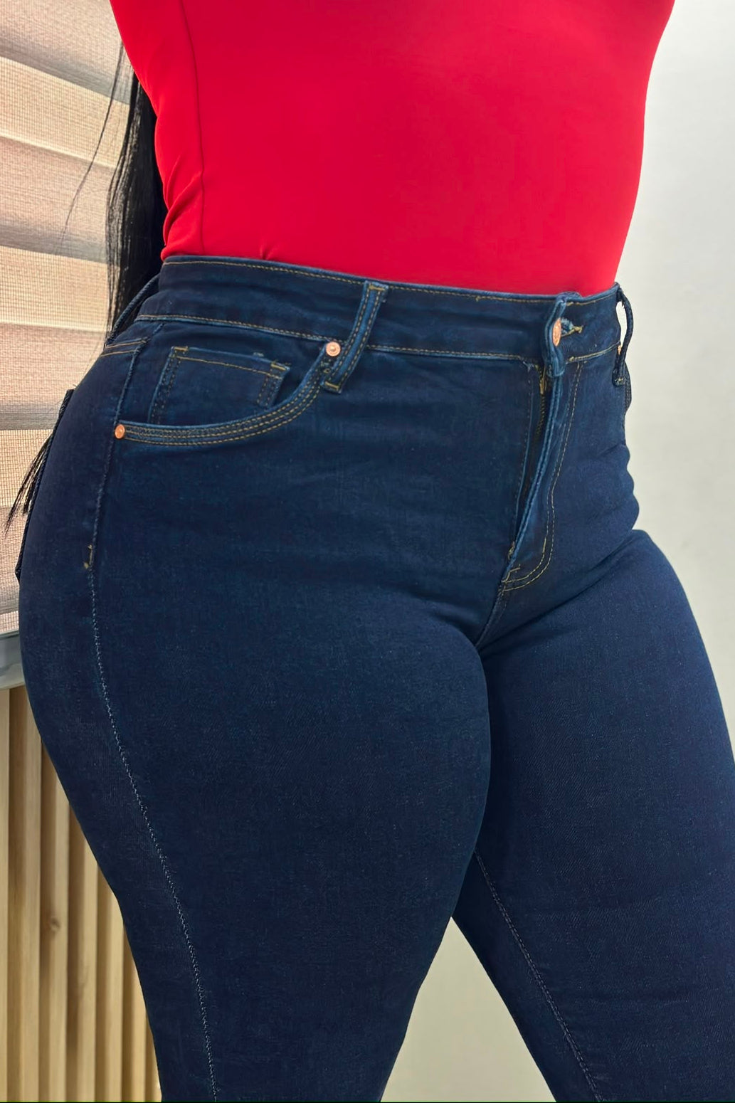 Jeans Skinny Azul oscuro - Tela Strech