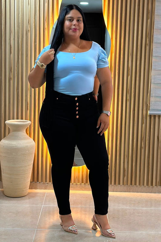 Jeans Skinny Negro- Tela Strech