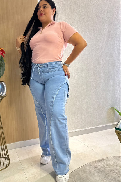 Jeans Urbano Bota Recta - Tela Strech