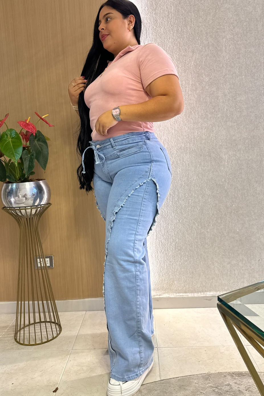 Jeans Urbano Bota Recta - Tela Strech