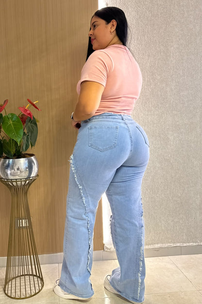 Jeans Urbano Bota Recta - Tela Strech