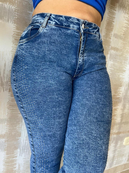 JEANS MOST PIEDRERIA LATERAL