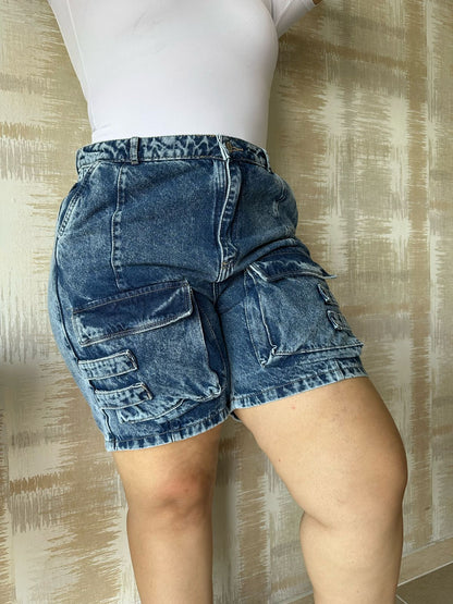 SHORT CARGO - TELA RIGIDA