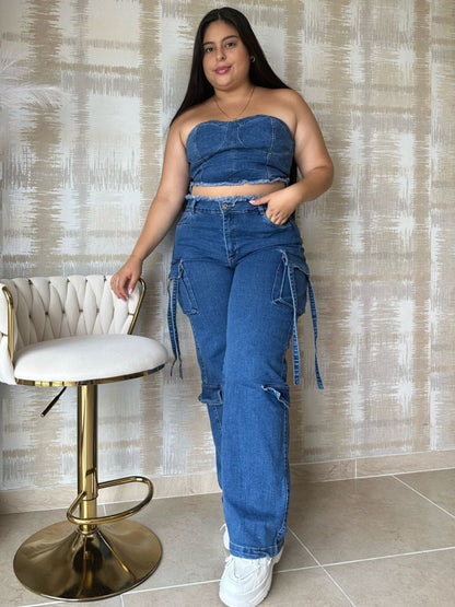 CONJUNTO CARGO - TOTAL DENIM