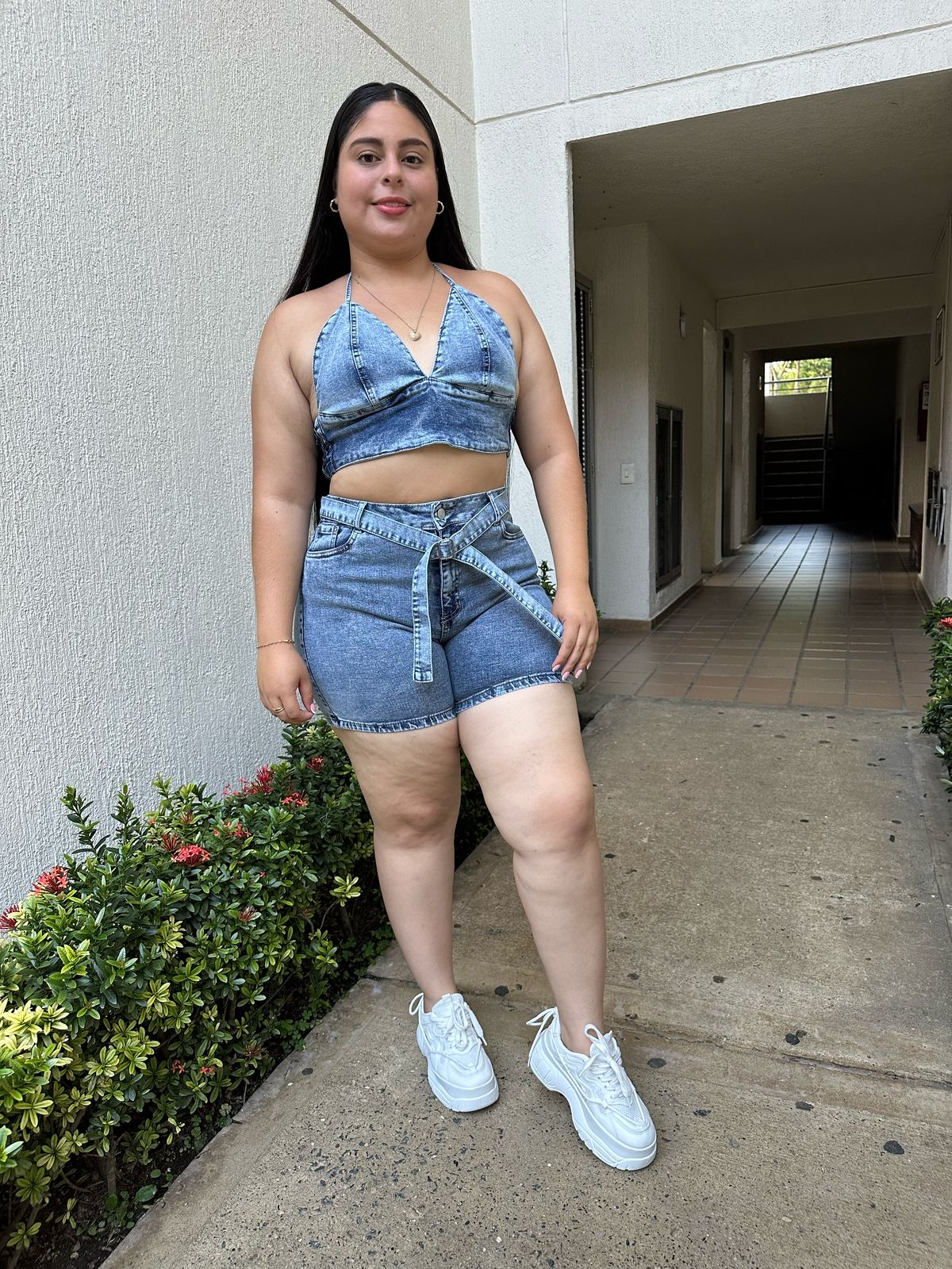 Conjunto Short- Tela strech