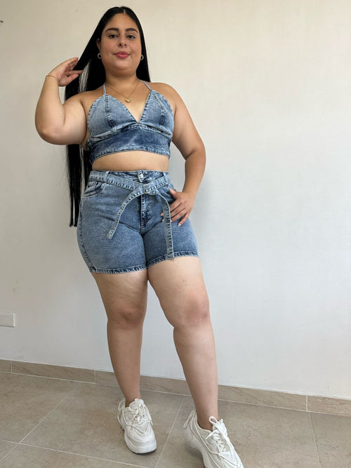 Conjunto Short- Tela strech